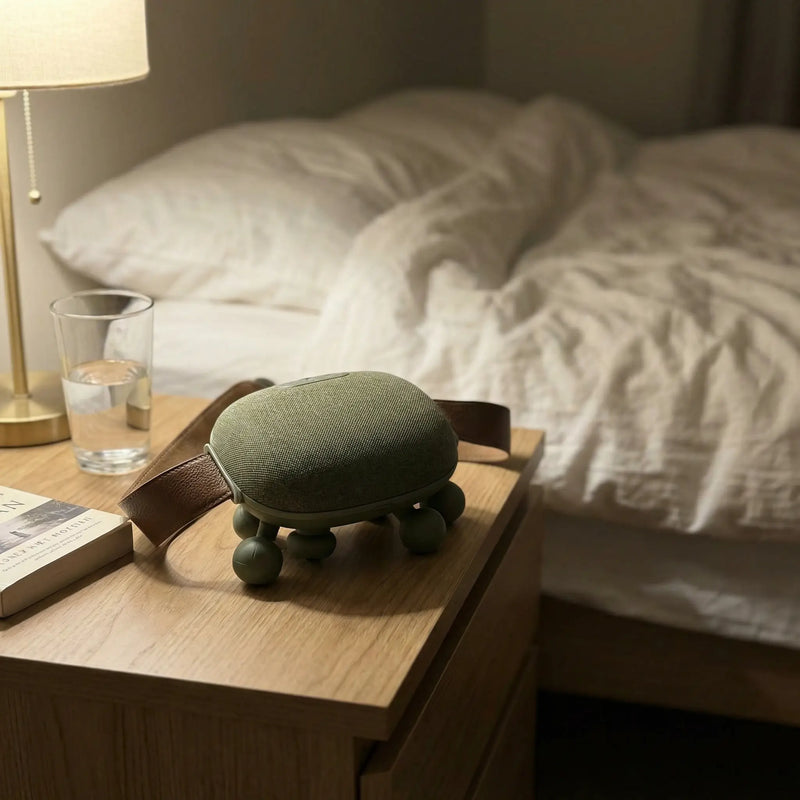 Neck.Buddy on bedside table